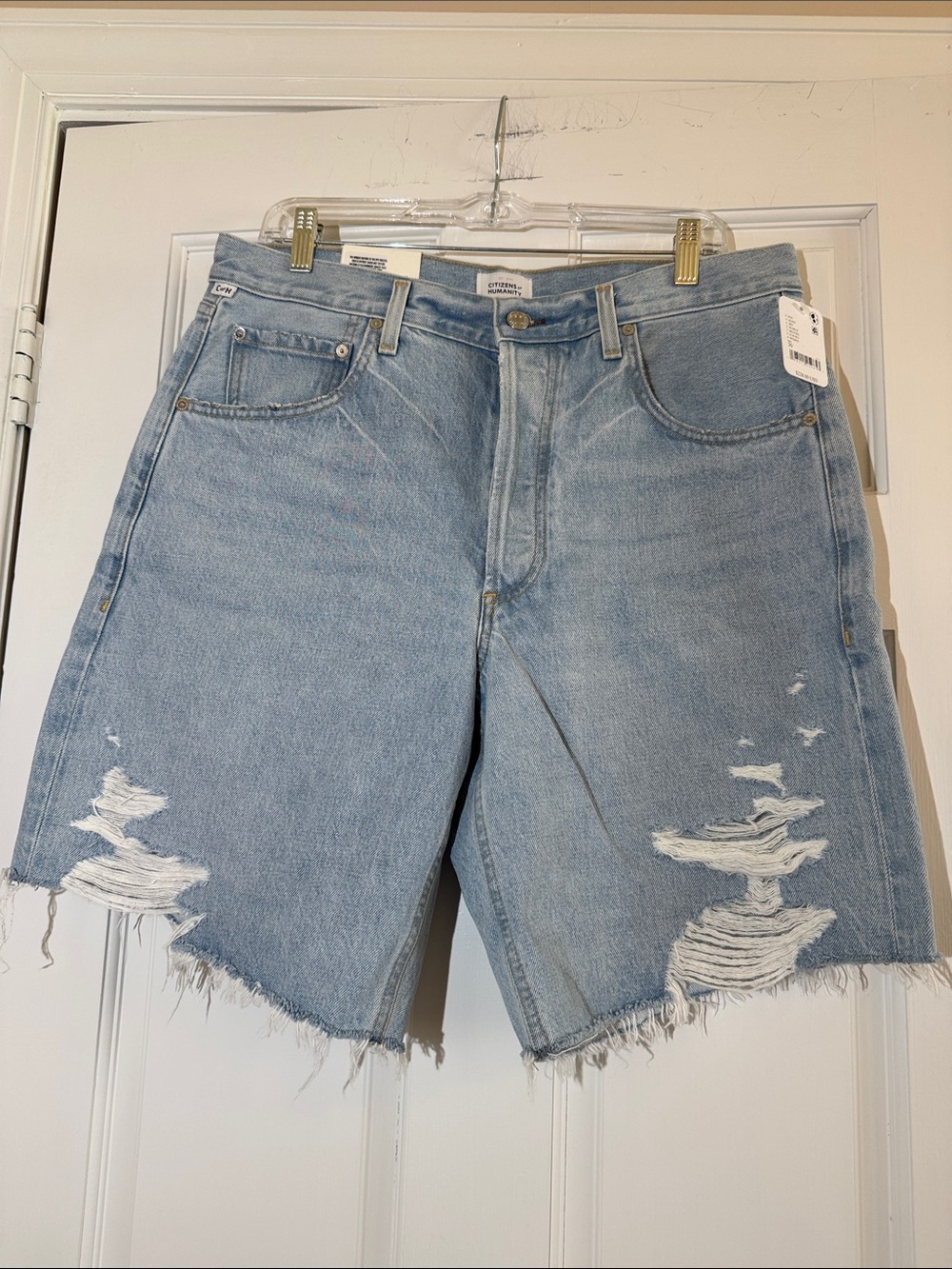 Citizens of Humanity Denim Ayla Shorts Starlit Cotton Made in USA High Rise